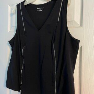 Black Mock Zipper Shirt